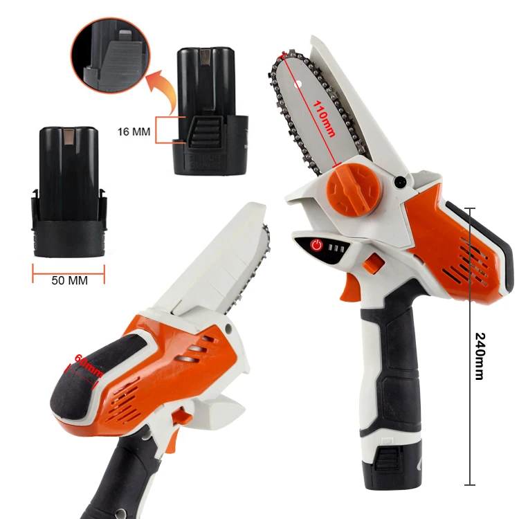 ACS142 Factory Price Garden Work Tools 4 inch or 6 inch Mini Chain Saw Cordless Chainsaw