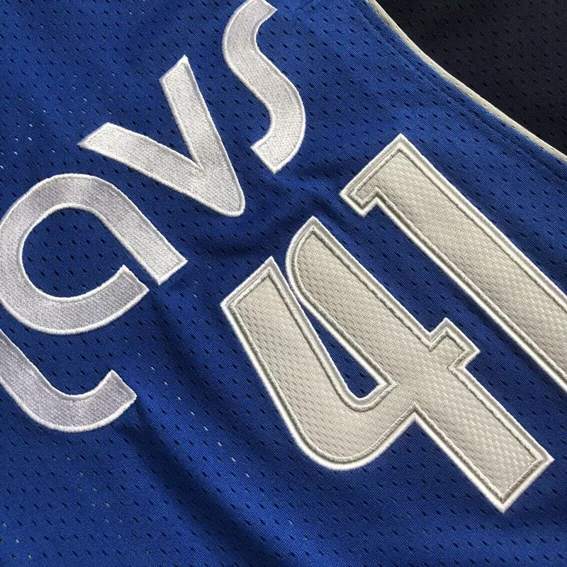 Дешевые оптовые мужские баскетбольные майки номер 41 Nowitzki Майки Зала славы