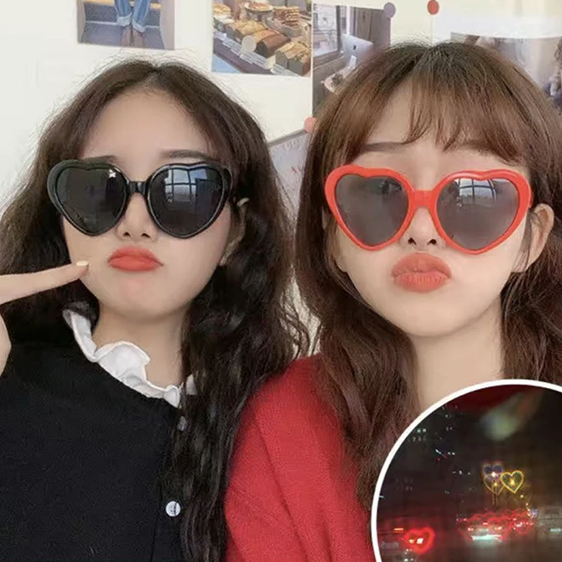 Wholesale Girls Trippy Kids Gafas Light Hearts Special Effect Magic Shape Love Sunglasses Diffraction Heart Glasses