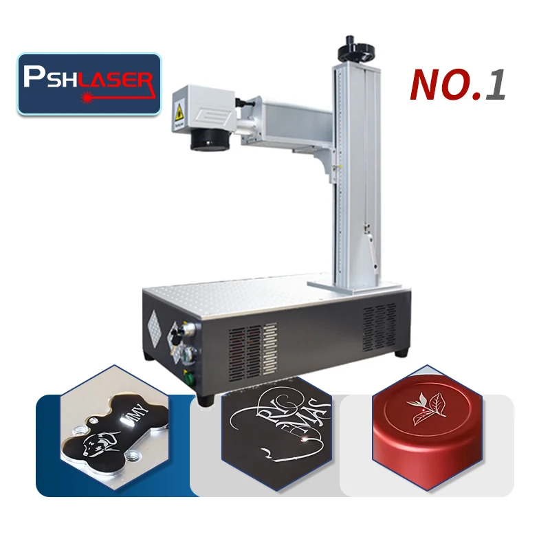 Portable 20w 30w 50w fiber laser marking and cutting Co2 UV engraver machine marker for Jewelry metals steel