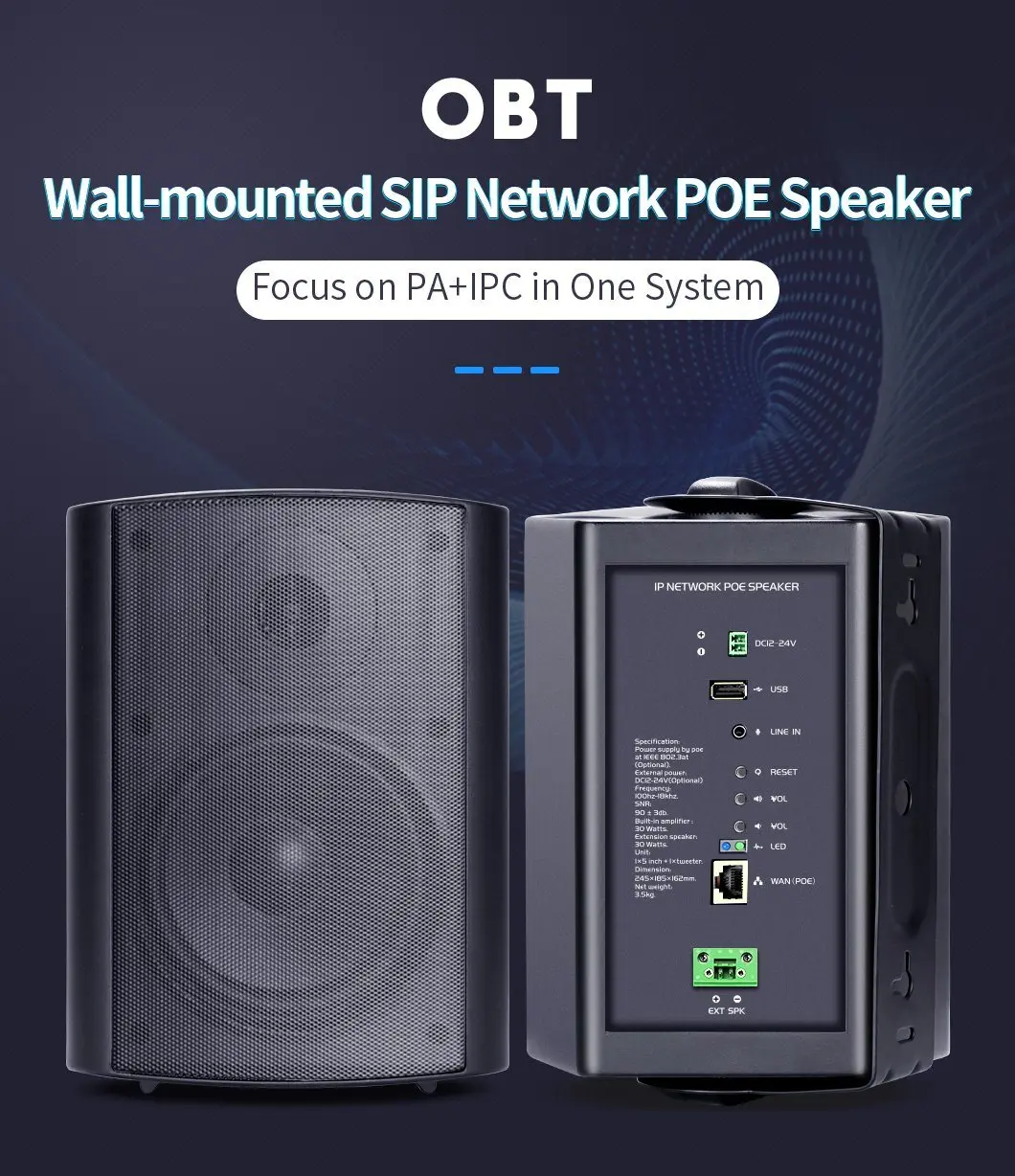 Professional Audio Network SIP Speaker Active Line Array Loudspeaker