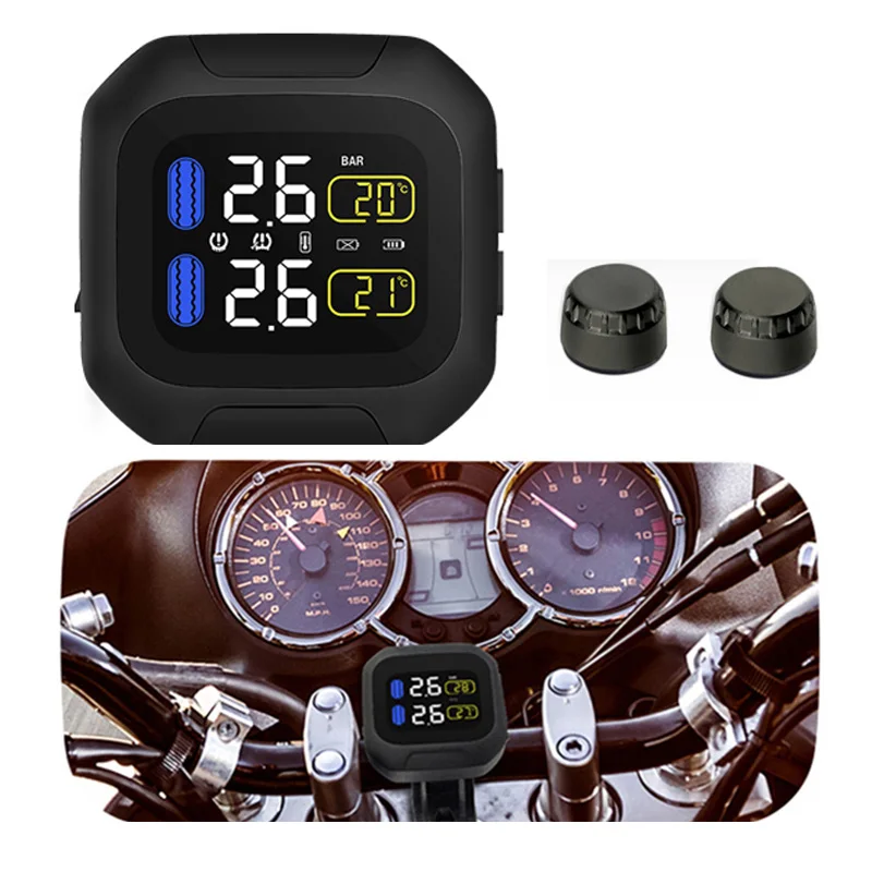Careud External Sensor Monitor Motorcycle Moto Bicycle Tire Pressure Monitoring System Tyre Wireless Best Tpms