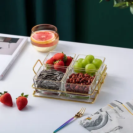 Стеклянная тарелка для дисков, тарелка для конфет