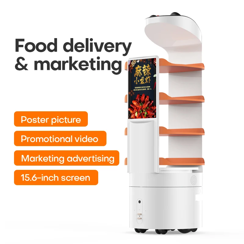 Robot Wholesale Stable Operation Robot Food Machine Intelligent Charge Hotel Restaurant Delivery  Server Robots Waiter For Sale