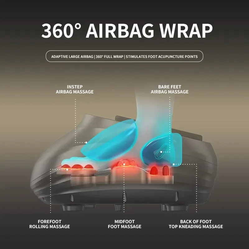 Multifunctional Motorized Customized Heat Foot Spa Bath Massager Electric Shiatsu Foot Massager With Remote Control Heat