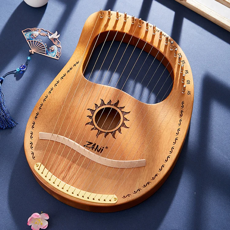 Sell 16-string wooden harp guitars wholesale lyas support OEM