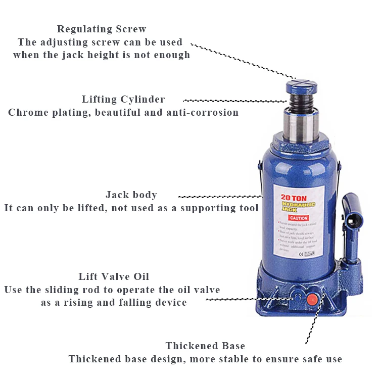 
Hot Selling 20T Car Hydraulic Bottle Jack 
