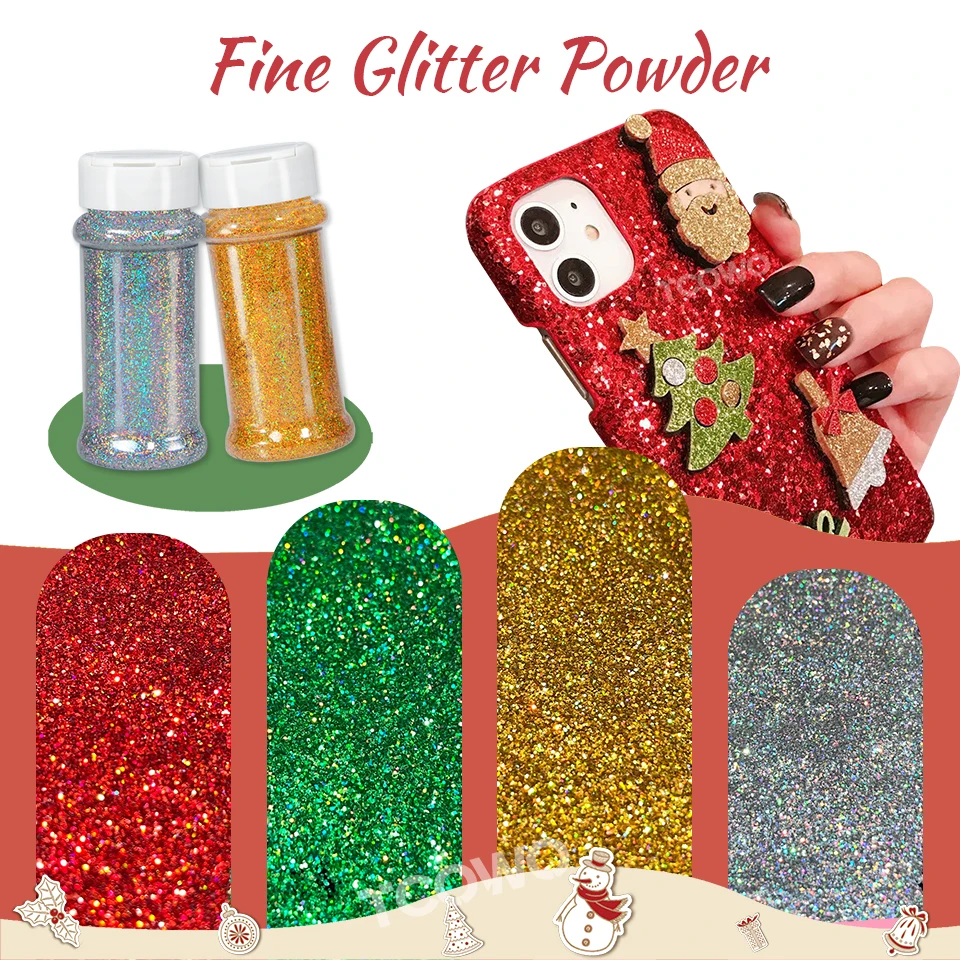 Iridescent Glitter Snow Craft Glitter Multicolor Mix Christmas Chunky Glitter Bulk for Resin Craft Cosmetic Art