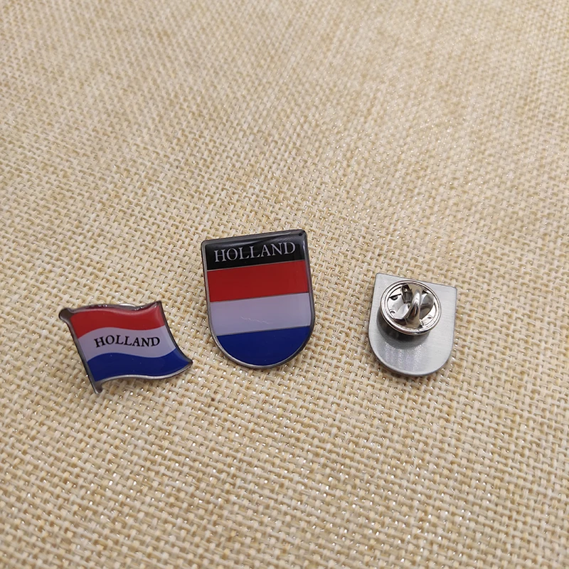 Металлический эпоксидный значок с флагом на заказ брошь из нержавеющей стали принтом
