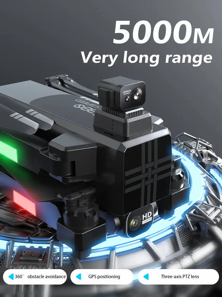 JHD NEW A380 Digital 5G Drone 8K HD 3-axis PTZ Electronic Anti-shake ESC Dual Camera Super Battery Brushless RC FPV Helicopter