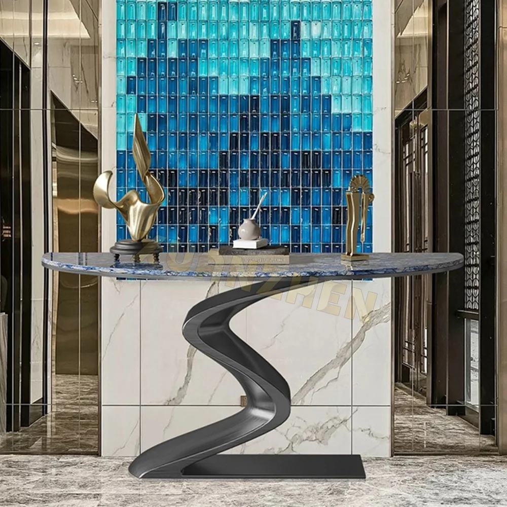 Living room furniture gold stainless steel console table luxury marble console table modern console tables CT028