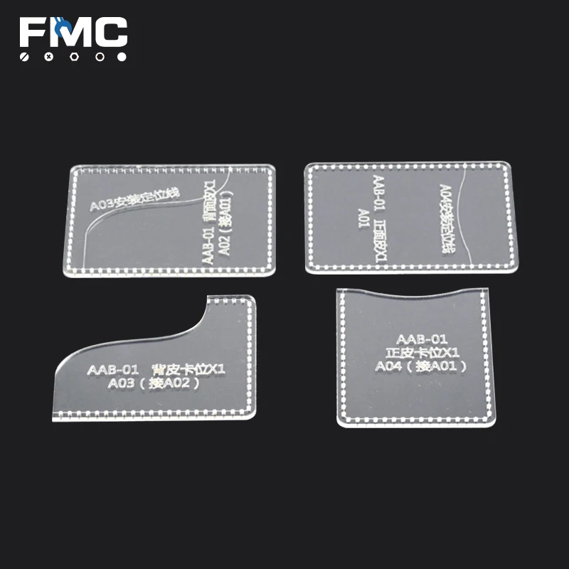 Acrylic Wallet template handmade leather goods leather diy design Purse Wallet template for leather bag