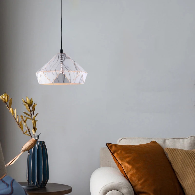 Modern home chandelier lamp light fittings pendant bedroom bar marble pendant light E26 E27