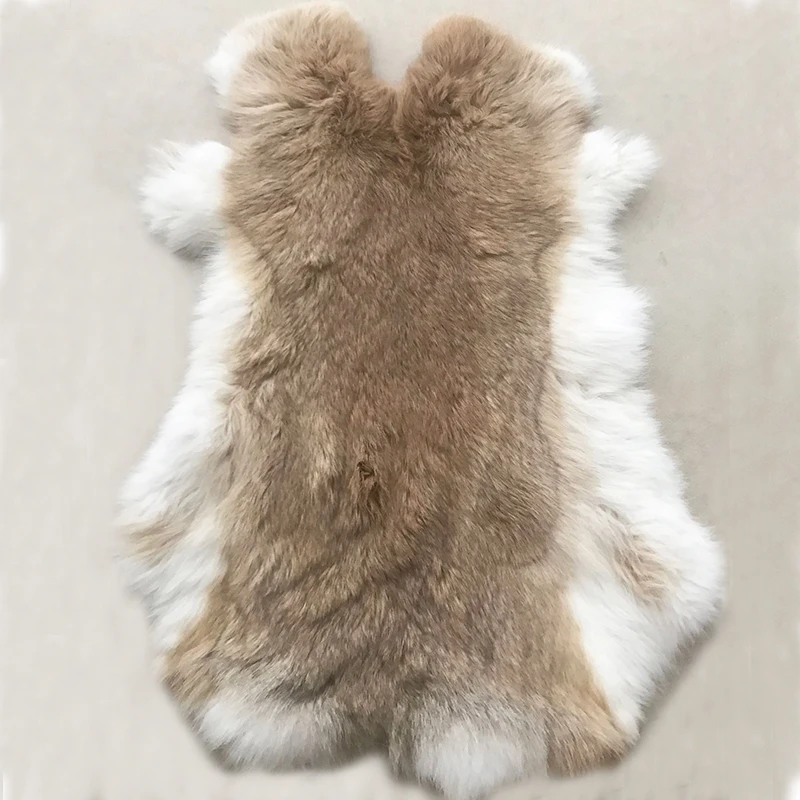 Wholesale Customized Normal Size Natural Brown Hare Rabbit Fur Skins Soft Full Real Rabbit Fur Pelt
