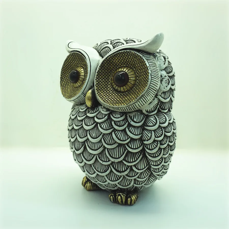 CUSTOM RESIN ANIMAL COLORFUL OWL TABLE DECORATION ORNAMENTS STATUES FIGURINES SCULPTURES FIGURINE TOY DOLL MODEL CRAFTS