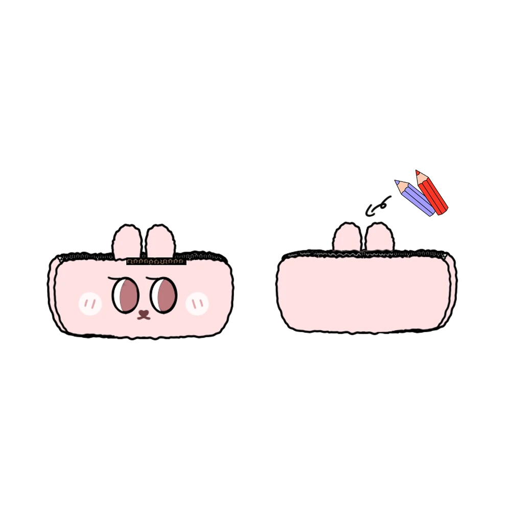 Fashionable Design Plush Bear Shape Pencil Bag Adorable Pouch for a Cute and Practical Gift