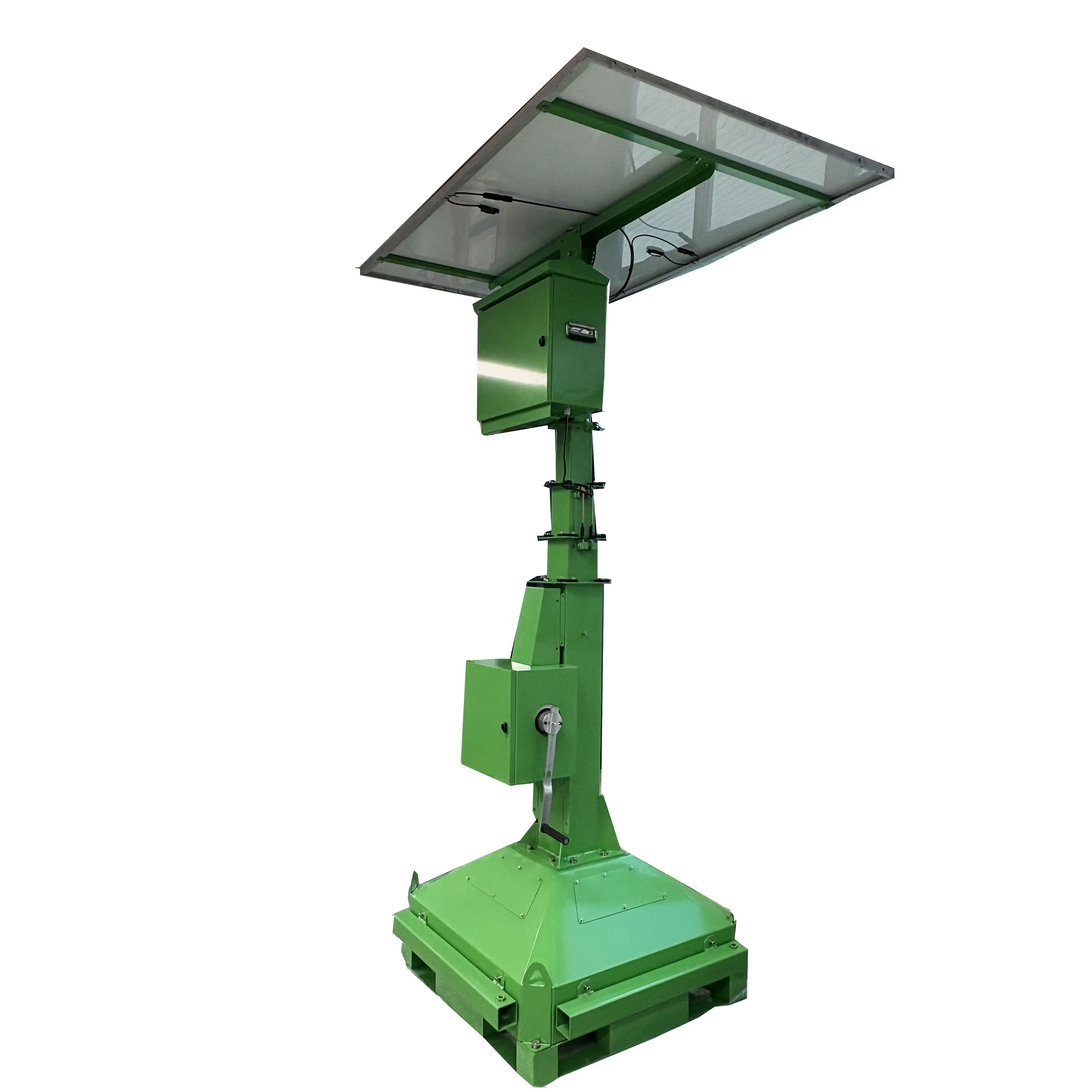Block type solar power street CCTV camera surveillance tower for temporary surveillance site