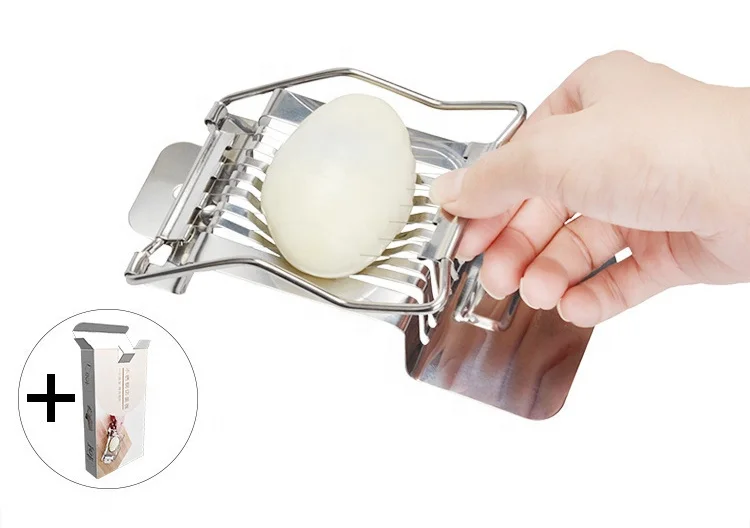 Wholesale Silver 430 Stainless Steel Egg Cutter Egg Slicer For Boiled Eggs