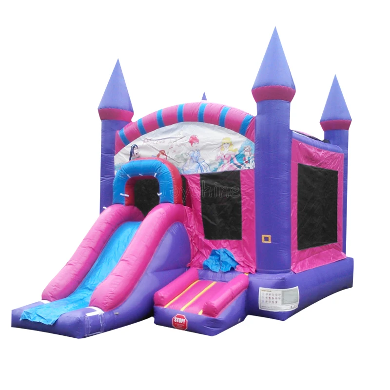 Inflatable Pink Princess Jumper Kids Bounce House Bouncy Castle For Birthday Party