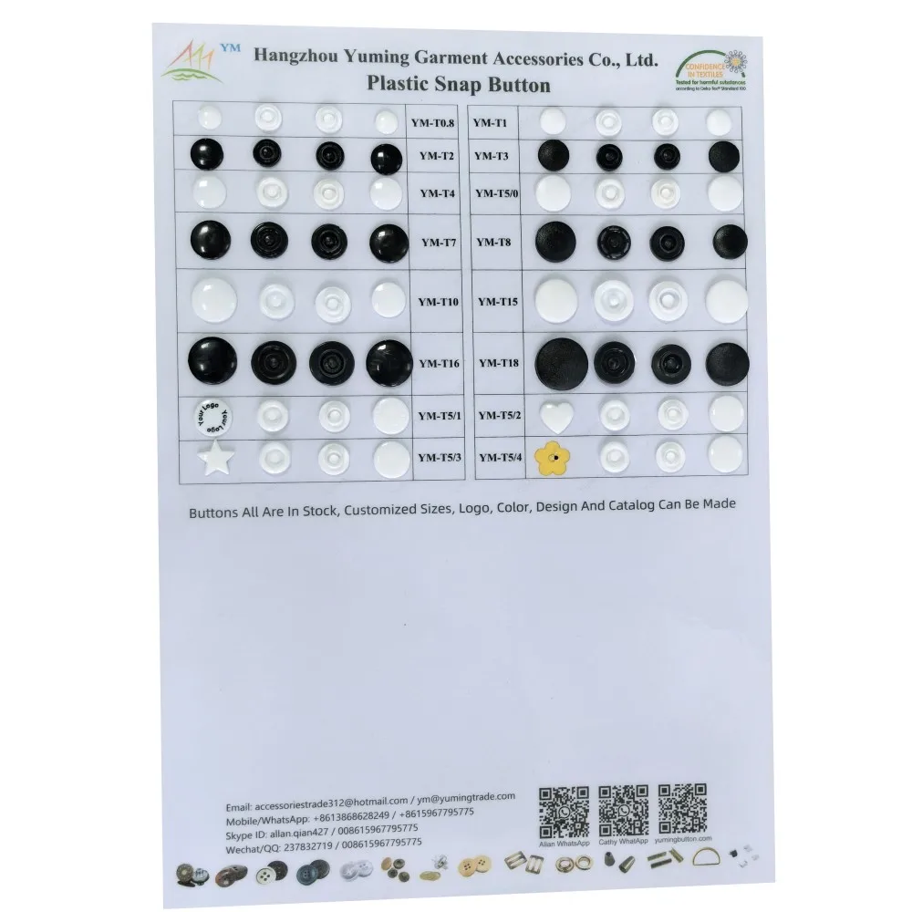 Shell Button 4 Parts Plastic Snap Button Coconut Shell Button Sample Plate For Sale