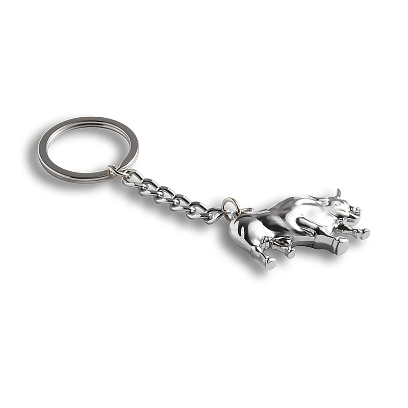 Bull Shape Metal Key Pendant Creative Key Chain Gifts Letter Car Brand Logo Custom Luxury Keychain
