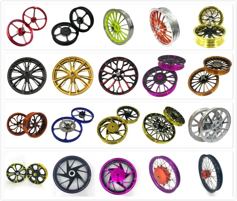 Widely Use Front Rear Custom Modified Custom Color Alloy Aluminum Wheel Motorcycle For Click 125/beat Fi