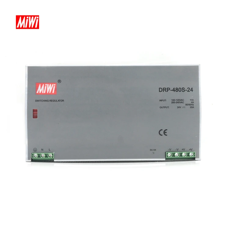 DRP-480-48 ce approved 480W Din rail 230vac to 48vdc power supply