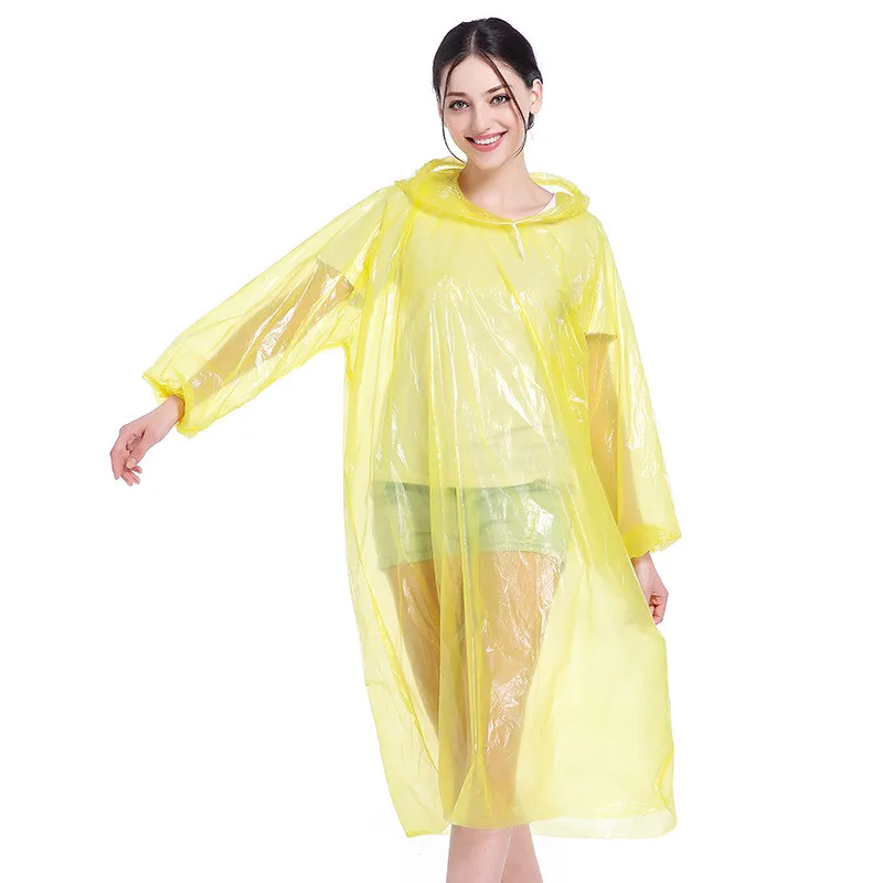 
Custom Emergency Waterproof Disposable PE Rain Coat For Adults 