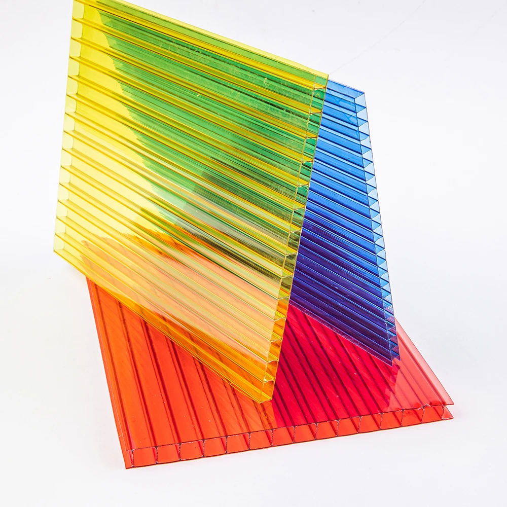 hot sale 6mm hollow transparent twin wall polycarbonate sheet for garden greenhouse