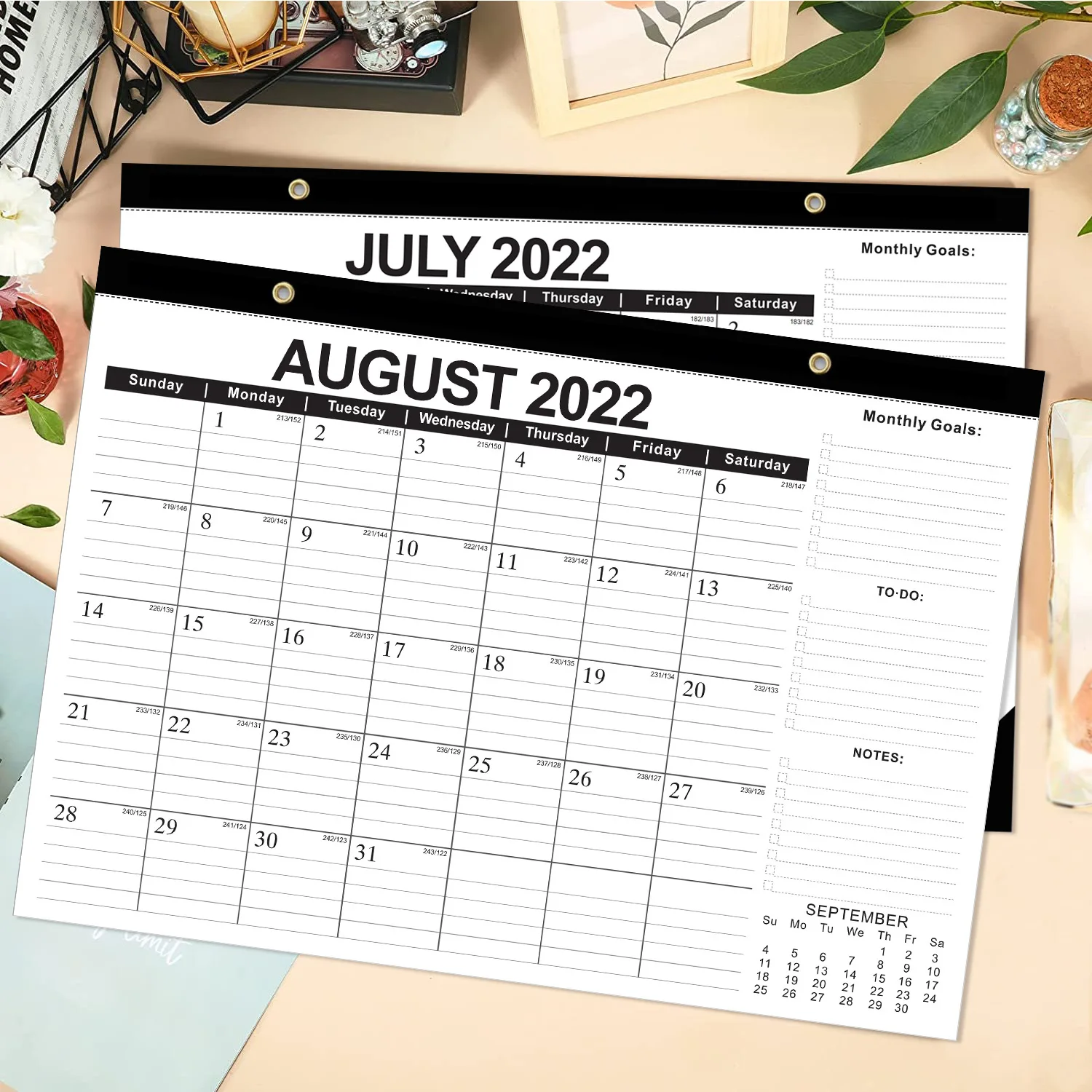 Высокое качество креативный на заказ 2022-2023 толстая бумага настенный календарь для молока Еженедельный