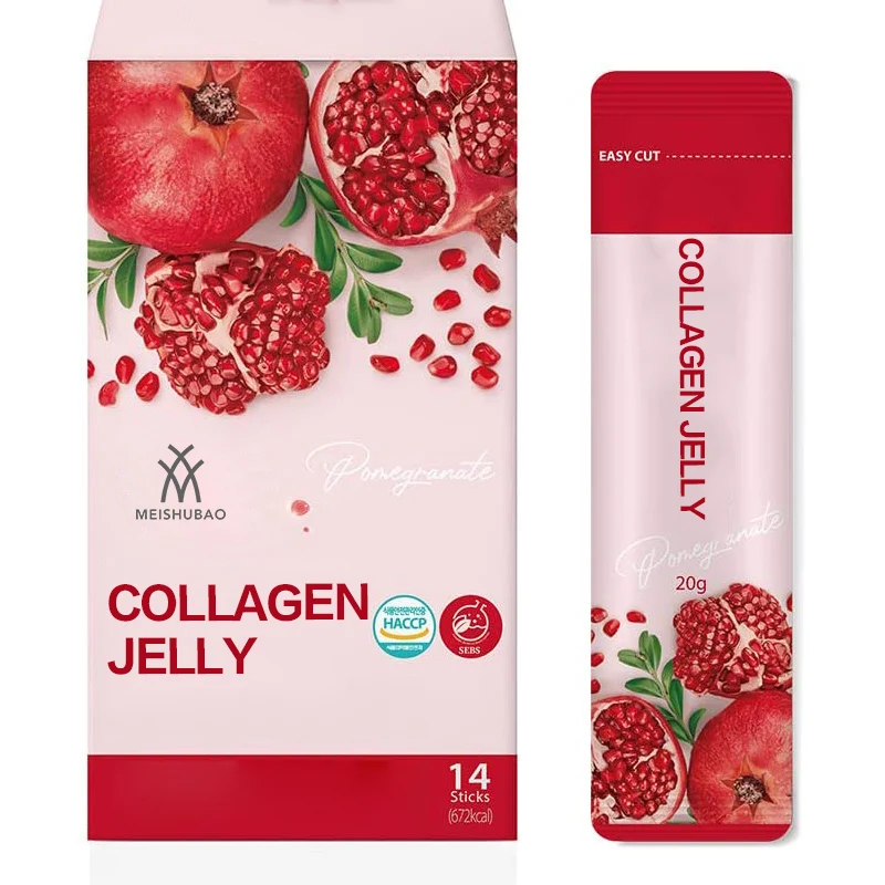 Custom Label Pomegranate Collagen Jelly Stick Magic Collagen Jelly Whitening Set For Black Skin
