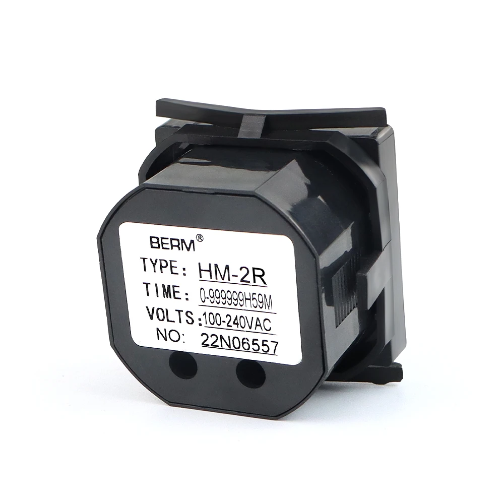 HM-2R counter timer 0-999999H59M black square digital display LED8-bit 100-240V AC hour meter