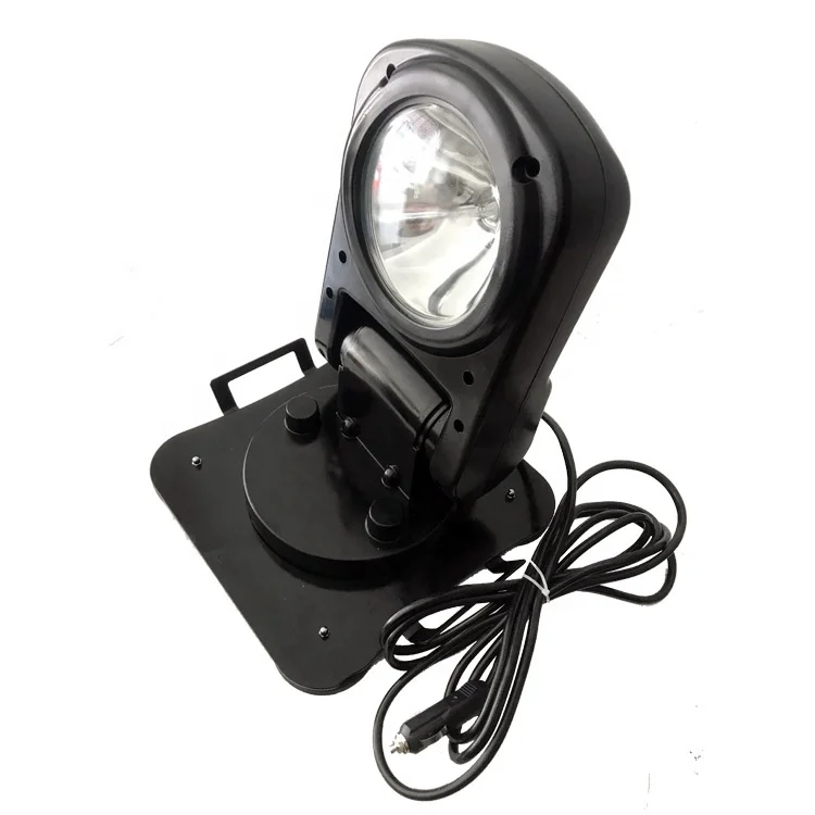 
HID car searchlight roof remote control lamp black and white rotary vehicle searchlight 35w / 55w magnetic remote searchlight 