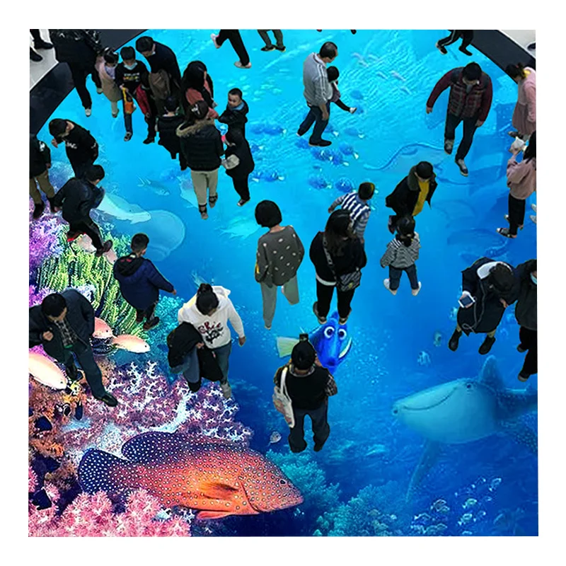 Interactive Digital Full Color Tile Wall for Dancing Gaming Video Stage Dance Floor Stand Led Panels Screen Touch Display