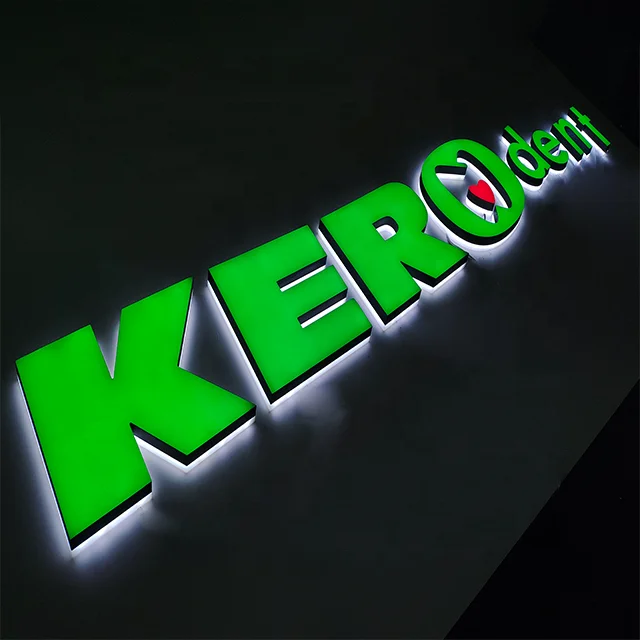 Exterior Wall Logo Sign 3D Letters Custom Business Sign Backlit Acrylic Letters 3D Sign Boards