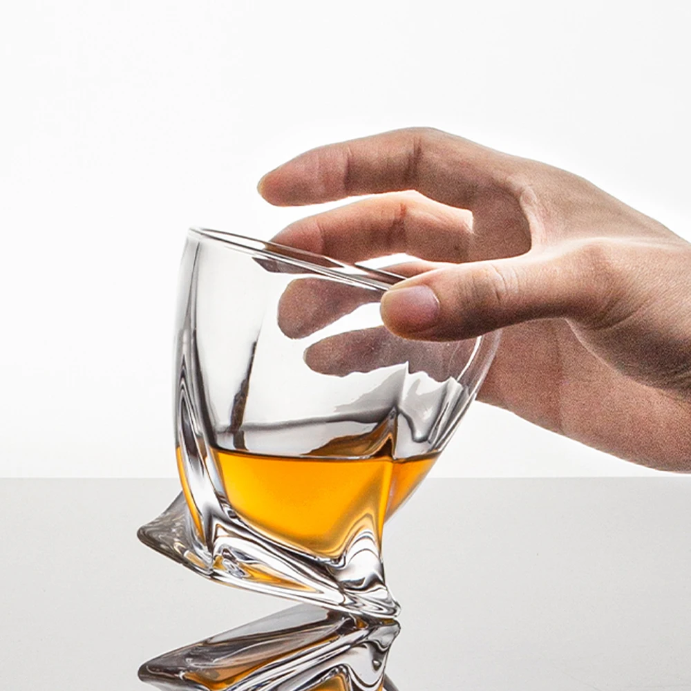 New Product High Transparent Custom Logo Whiskey Glass