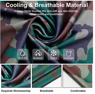 Wholesale Seamless Camo Cooling Head Tubular Bandana Scarf Sport Fishing Tube Headwear Headband Skull Custom Face Cover Bandana