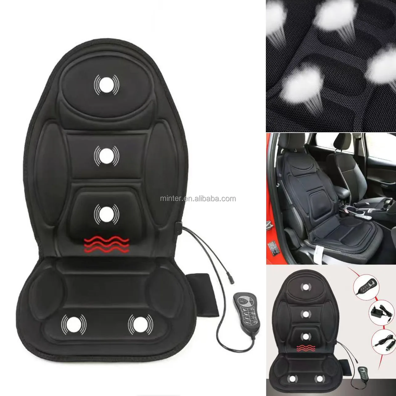 Electric Massage Chair Cushion 4-speed mode Deep Tissue Back Massage Chair Pad with Heat