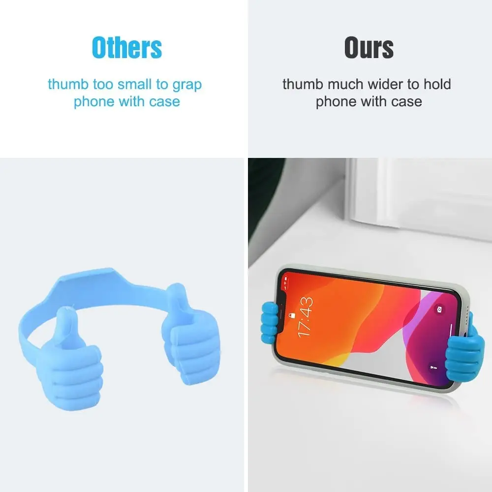 Adjustable Lazy Flexible Portable Desktop OK Tablet Holder Thumbs-up Cell Phone Stand for Desk Offices Bedrooms Travel