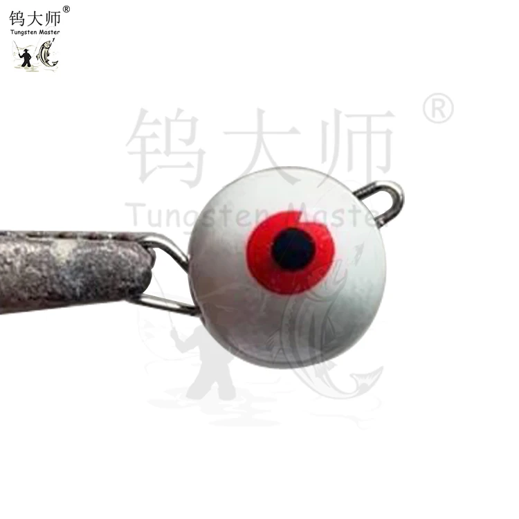 Factory Direct Supplies Tungsten Fish Eyeball Shape Fluorescent Coating Glow In Dark Cheburashka Fishing Sinkers