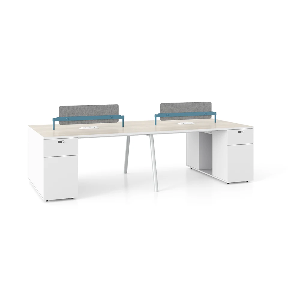 New design small desk office modern workstation white workstation cubicle 4 people workstation standardization
