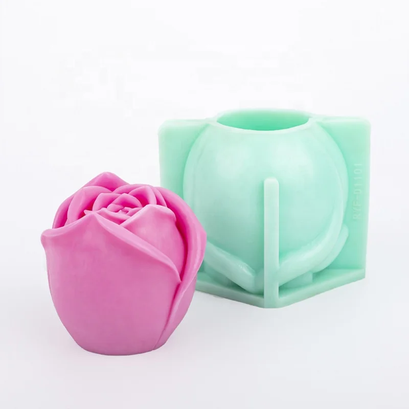 AINIKA Big Rose Flower Silicone Mold Candle Moulds Silicone for Candle Making