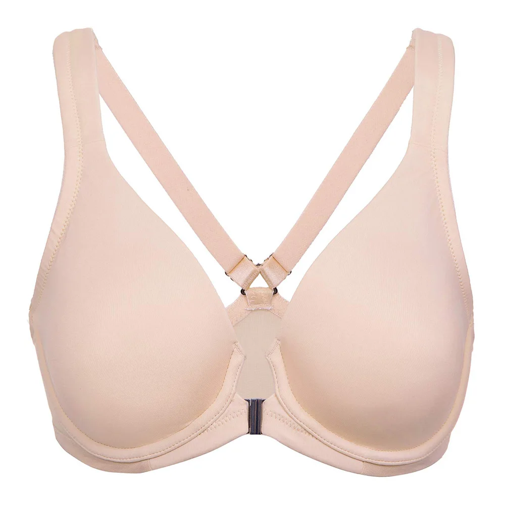 Front Closure Unlined Underwire Support Bra Big Breast Power Back MInimizer Plus Size Bras