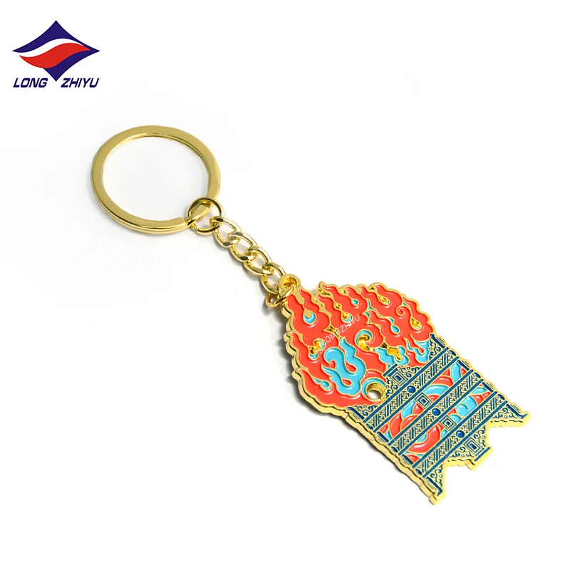 Longzhiyu 14 years manufacturer professional custom keychains metal enamel key chain for bag