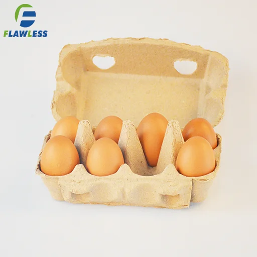 Лоток для яиц с крышками, этикетка с 8 отверстиями, 100% биоразлагаемая розовая картонная коробка, переработанная целлюлоза, раскладушка, 8 ячеек