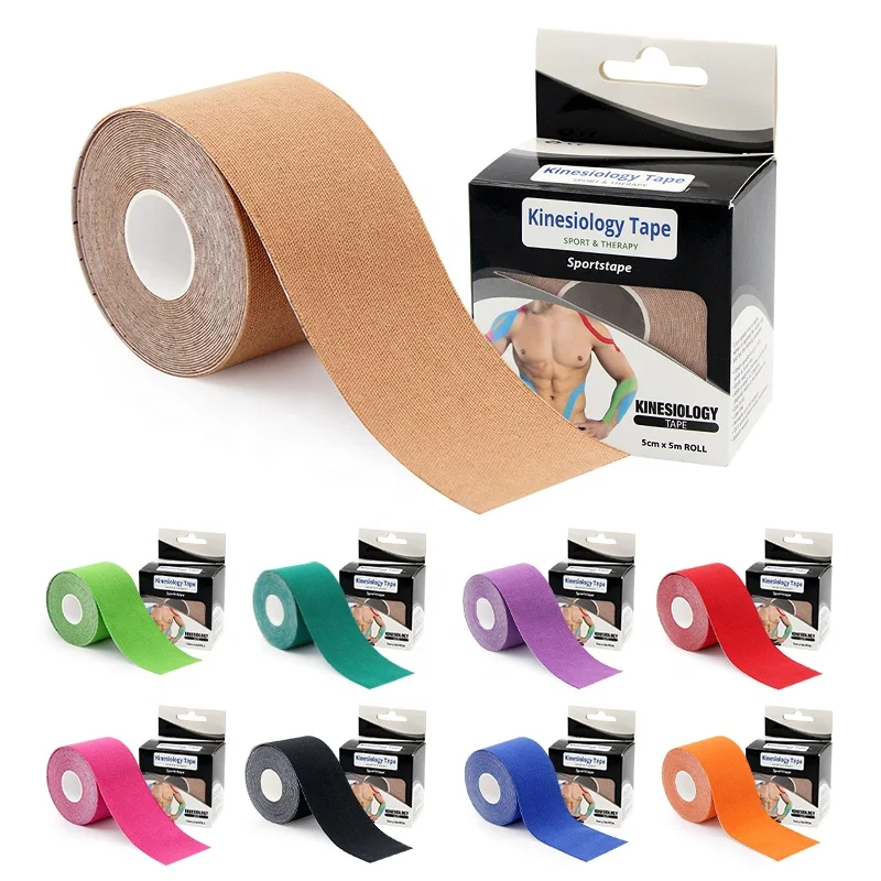 Manufaktur Kinesiology Tape (16 ft x 2 in) Elastic Physio Tape for Muscle Support and Injury Recovery, Medical Tape