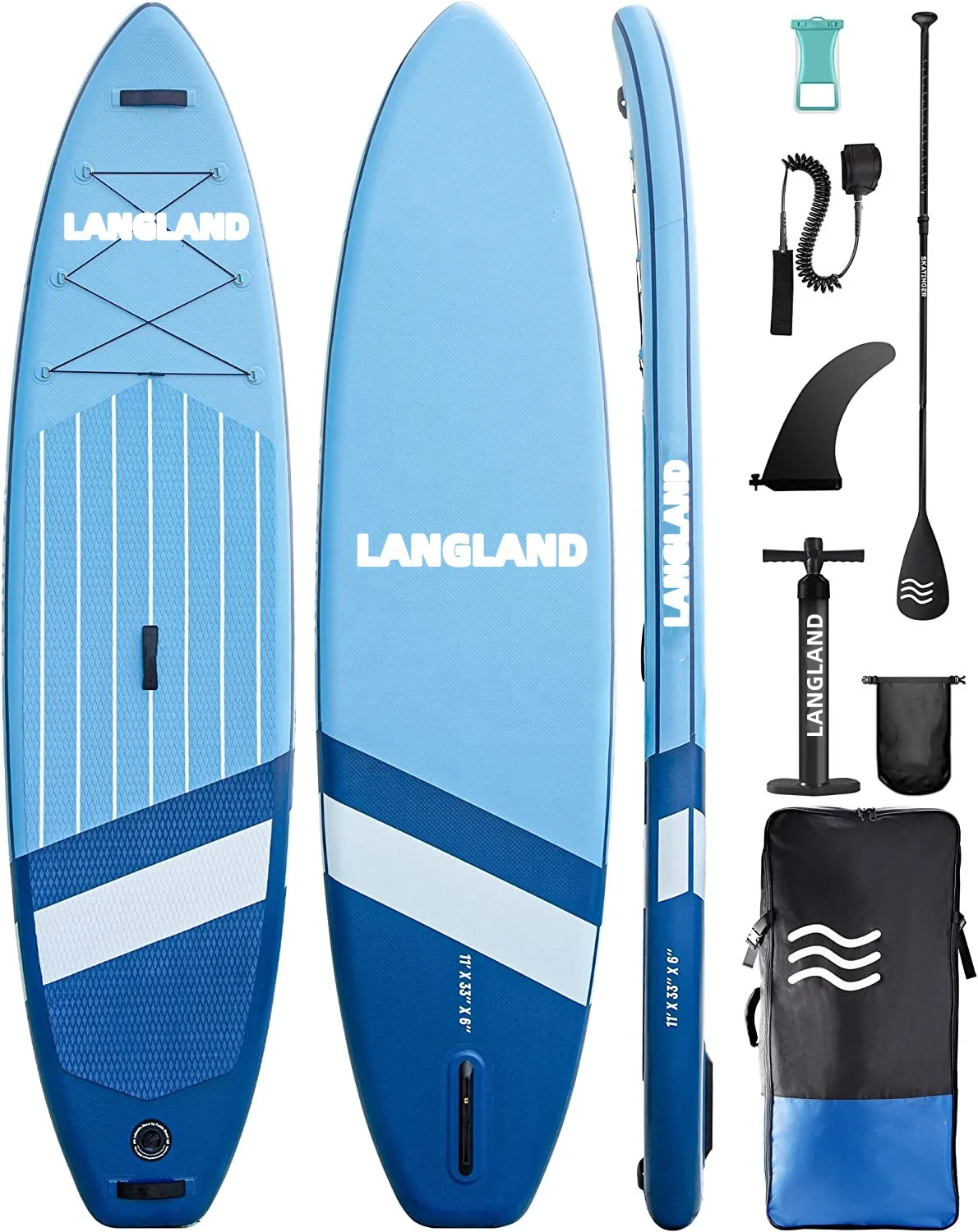 Fashion design Warehouse Dropshipping Wholesale paddle surf board inflatable sup standing up paddle surfboard fins water sports