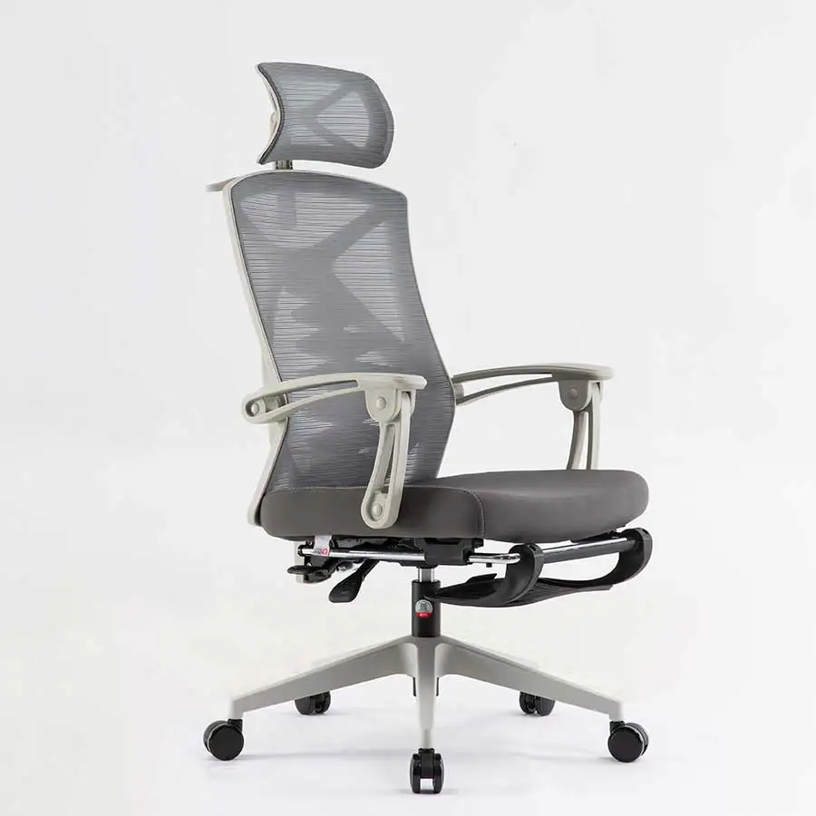 Лучшая цена регулируемое вращающееся эргономичное офисное Сетчатое кресло с подставкой для ног