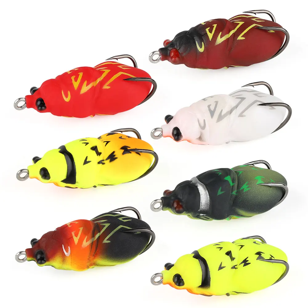 W.P.E 6cm 12.5g Multicolor Soft Lure Silicone Swimbait Bass Pike Catfish Fishing Frog Lure