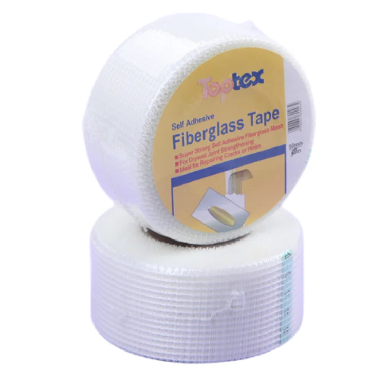 knauf fiberglass dry wall joint mesh self adhesive tape for plasterboard crack out side wall with one side glue